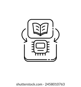 Machine Learning AI and Data Analysis Vector Illustration Icon Design