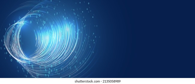 Maschineller Lernalgorithmus für Informationsfilter und Analytik. Abstrakter Hintergrund mit Kreis-Array und Code. Visuelles Datenarray-Konzept. Big Data Connection Komplex. Visualisierung großer Big Data.