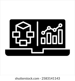 Machine Learning Algorithms Glyph Icon Vector Illustration