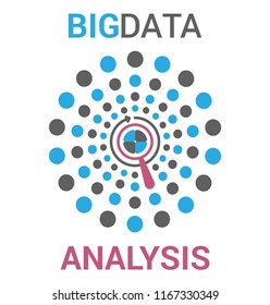 Machine learning algorithms illustration. Analysis of information. Big data vector template concept. Flat vector background.