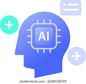Algoritmos de aprendizado de máquina Fabricação inteligente e ilustração de ícone da indústria