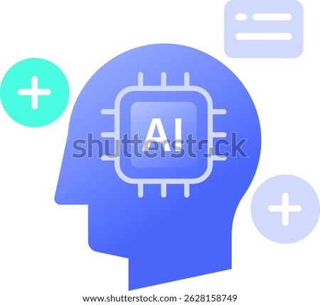 Machine learning Algorithms Smart Manufacturing and Industry Icon Illustration