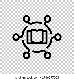 Machine learning, artificial intelligence, modern technology, smart analysis. Black editable linear symbol on transparent background - Powered by Shutterstock - Get 15% off with code: PIKWIZARD15
