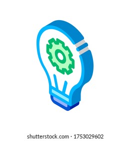 Machine Learning Artificial Intelligence vector isometric sign. color isolated symbol illustration