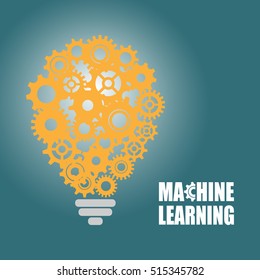 Machine learning and artificial intelligence. Vector illustration