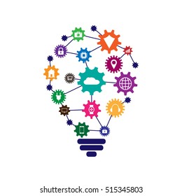 Machine learning and artificial intelligence. Vector illustration