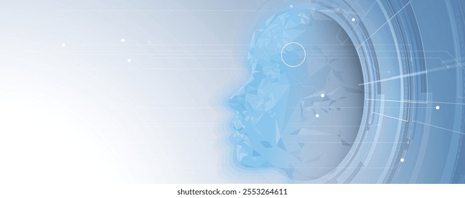 Aprendizaje automático en el concepto de big data metaverso mundial o fondo de tecnología de seguridad cibernética. Vector arte hecho a mano