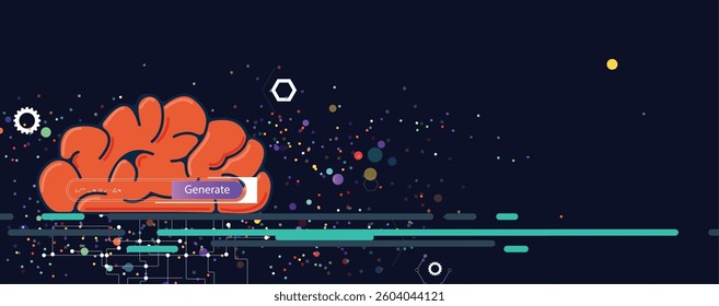 Machine learning in concept of world mind metaverse big data or cyber security technology background