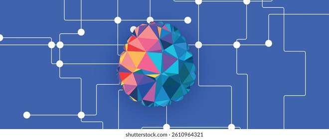 Machine learning in concept of world mind metaverse big data or cyber security technology background