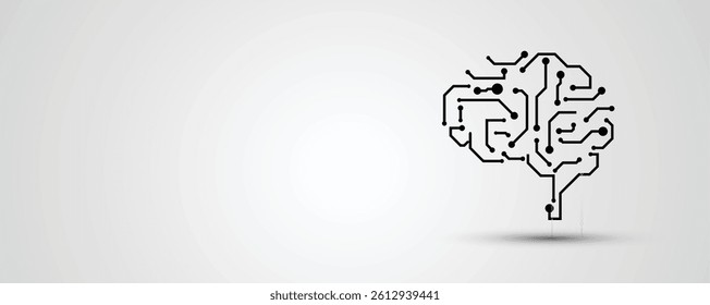 Machine learning in concept of world mind metaverse big data or cyber security technology background
