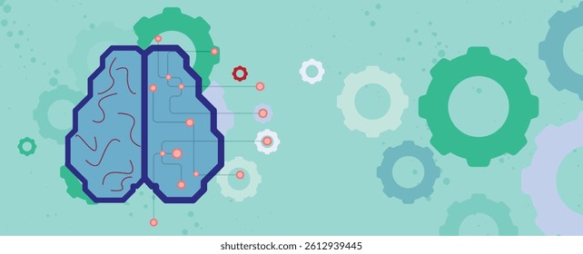 Machine learning in concept of world mind metaverse big data or cyber security technology background
