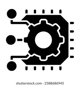 Machine Learning Glyph Icon Design For Personal And Commercial Use