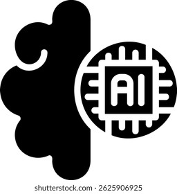 vetor de ilustração de ícone de glifo do machine learning