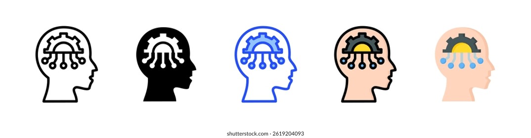 Machine Learning Icon Collection With Multiple Styles