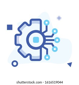 Machine learning icon. Deep learning icon. Machine learning technology.