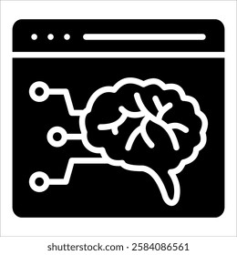 Machine Learning Icon Element For Design