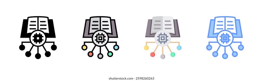 Machine Learning Icon Element For Design