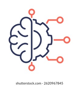 Machine Learning Icon Element for Design