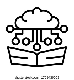 Machine Learning Icon Element For Design And Vector