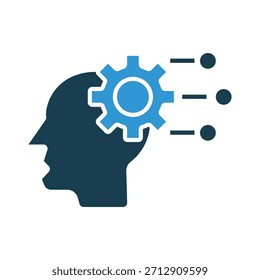 ícone do machine learning ícones contorno e estilo plano, fundo transparente