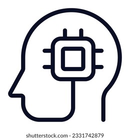 Machine Learning Icon Illustration can be used for uiux, web, etc