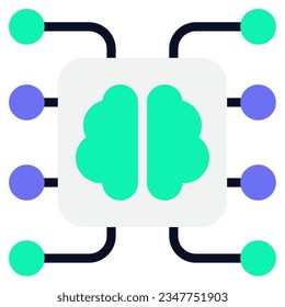 Machine Learning Icon illustration, for uiux, infographic, etc