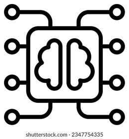 Machine Learning Icon illustration, for uiux, infographic, etc