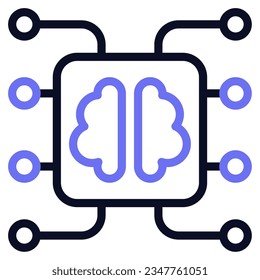 Machine Learning Icon illustration, for uiux, infographic, etc