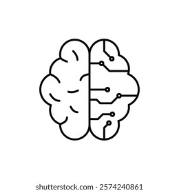 Machine learning icon linear logo isolated