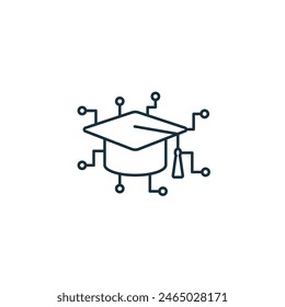 Machine Learning icon. Monochrome simple Virtual Assistant icon for templates, web design and infographics