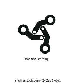 Machine Learning-Symbol auf weißem Hintergrund