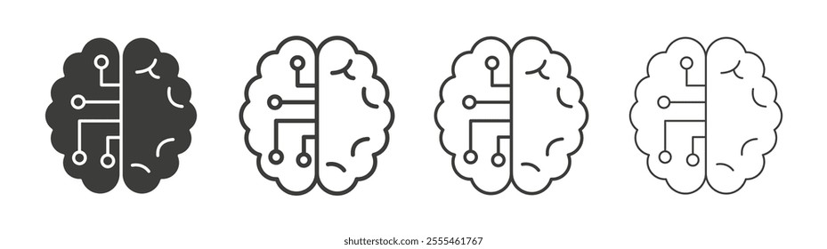 Machine learning icon pack. vector illustration