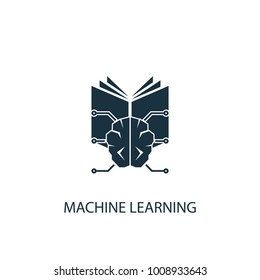 Machine learning icon. Simple element illustration. Machine learning symbol design from Artificial Intelligence collection. Can be used in web and mobile.