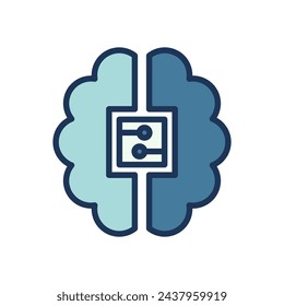 machine learning icon symbol vector template
