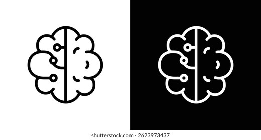 Machine learning icon vector, illustration logo template in trendy style