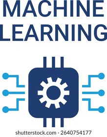 Machine learning icons. Containing machine learning, data science, AI, virtual assistant, generative AI, technology, Turing test and more. Solid vector icons collection.