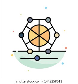 Machine, Learning, Language, Data Abstract Flat Color Icon Template