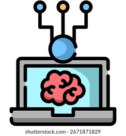 Machine Learning Lineal Color Icon