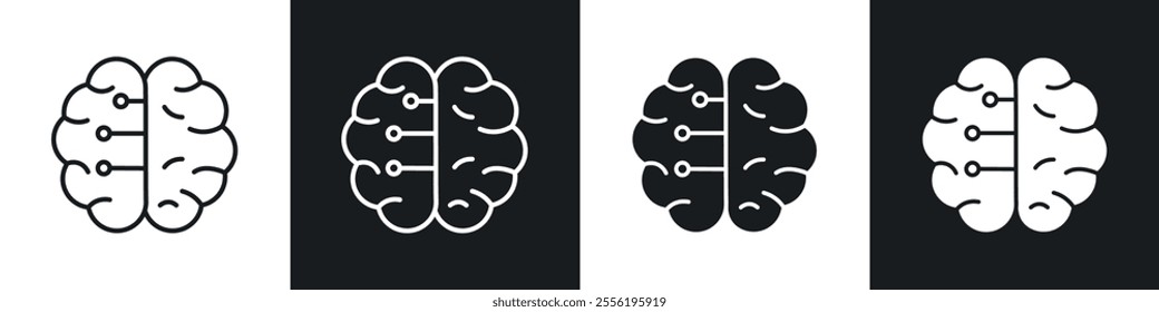 Machine learning linear icon set for app, and web design.