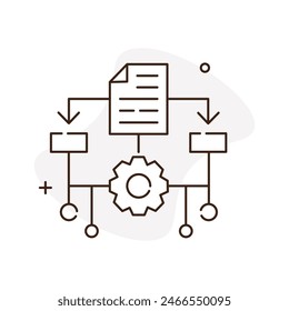 Machine Learning, ML,Data Mining Vector Illustration Icon Design