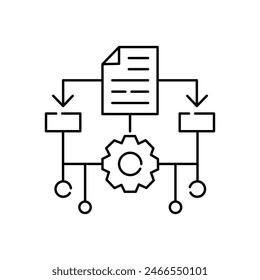 Machine Learning, ML,Data Mining Vector Illustration Icon Design