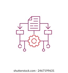 Machine Learning, ML,Data Mining Vector Illustration Icon Design