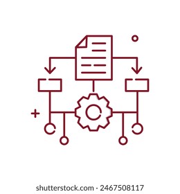 Machine Learning, ML,Data Mining Vector Illustration Icon Design