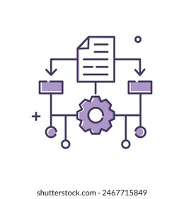 Machine Learning, ML,Data Mining Vector Illustration Icon Design