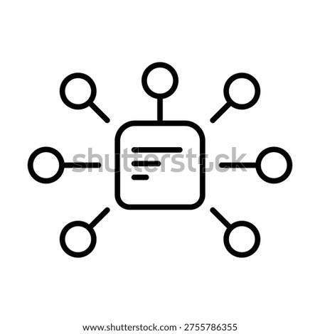 Machine Learning Neural Network Nodes Icon