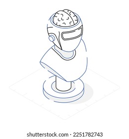 Isomometrisches Icon für maschinelles Lernen 