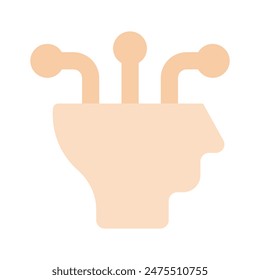 Machine learning process, concept icon of cybernetics