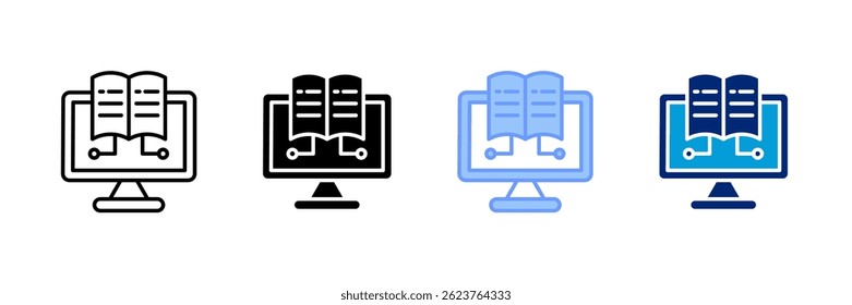 Conjunto de Ícones do Sistema Machine Learning de Coleção de Vários Estilos