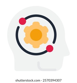 Machine Learning Tech and AI Innovation icon illustration