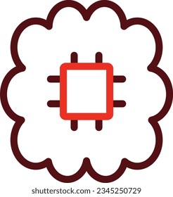 Machine Learning Thick Line Two Color Icons For Personal And Commercial Use.
